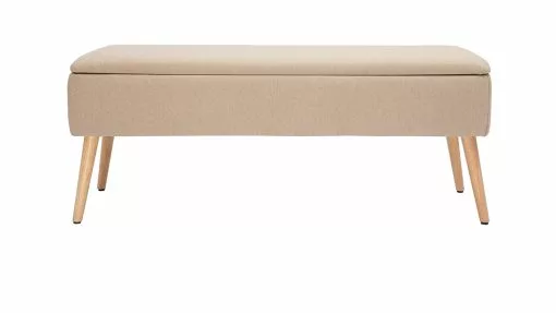 Banc Coffre En Tissu Beige Et Bois Clair Massif L120 Cm LARS -Accessoires Vélo Soldes banc coffre en tissu beige et bois clair massif l120 cm lars 49058 6086eba5ecac5 1200 675