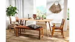 Banc Ethnique Bois Teck Massif Et Sangles En Cuir Marron L120 Cm LODGE -Accessoires Vélo Soldes banc ethnique bois teck massif et sangles en cuir marron l120 cm lodge 50594 62727d551b5ab 1200 675