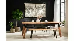 Banc Industriel Bois Massif Et Métal Noir L145 Cm EDGE -Accessoires Vélo Soldes banc industriel bois massif et metal noir l145 cm edge 49608 62569c1c91601 1200 675