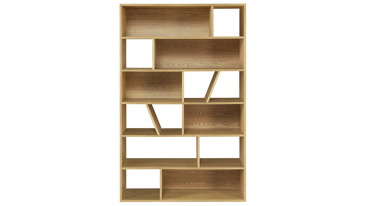 Bibliothèque Design Bois Clair L120 Cm AZTEQUE - Miliboo & Stéphane Plaza 3 Bibliothèque Design Bois Clair L120 Cm AZTEQUE - Miliboo & Stéphane Plaza