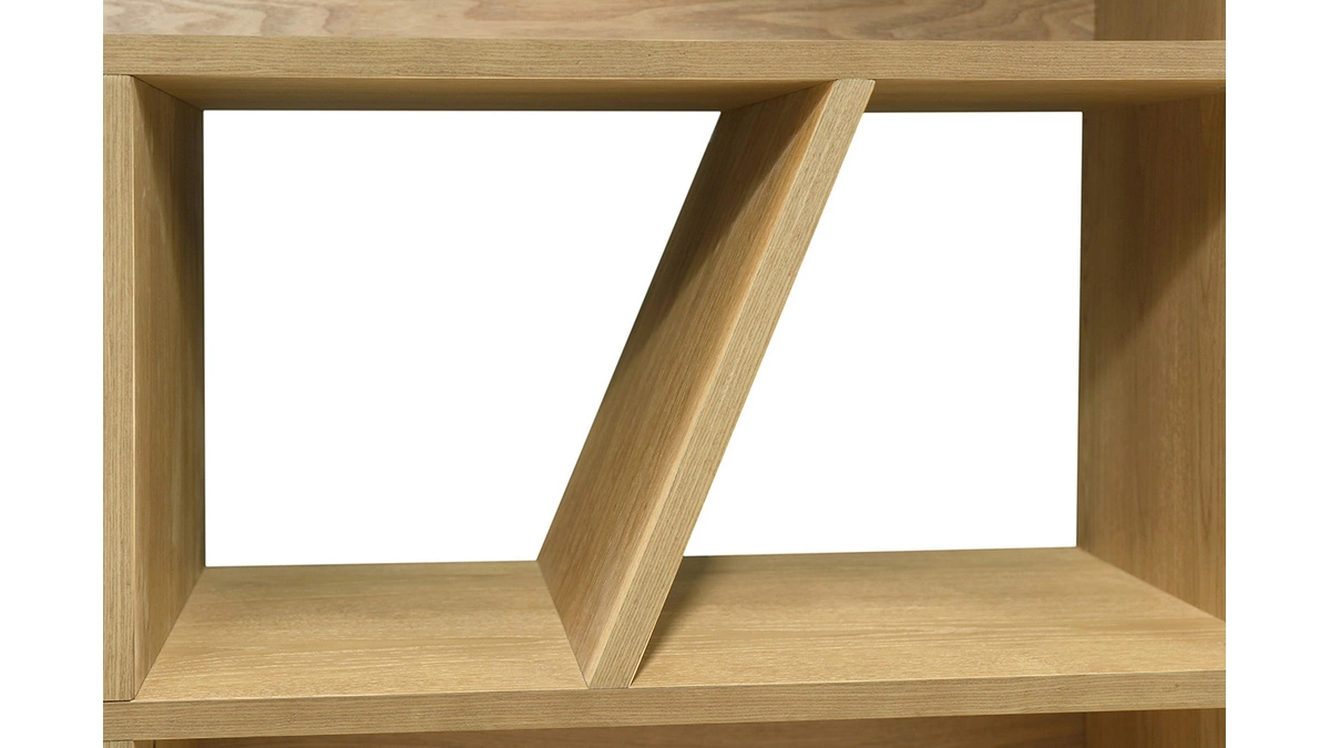 Bibliothèque Design Bois Clair L120 Cm AZTEQUE - Miliboo & Stéphane Plaza 7 Bibliothèque Design Bois Clair L120 Cm AZTEQUE - Miliboo & Stéphane Plaza – Image 5