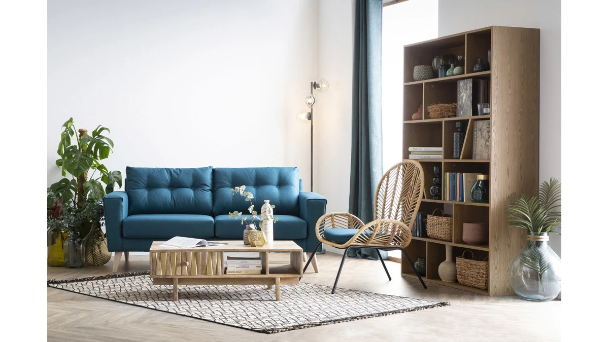 Bibliothèque Design Bois Clair L120 Cm AZTEQUE - Miliboo & Stéphane Plaza 8 Bibliothèque Design Bois Clair L120 Cm AZTEQUE - Miliboo & Stéphane Plaza – Image 6