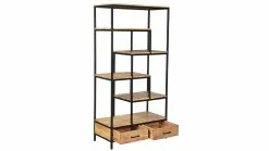 Bibliothèque Industrielle En Bois Massif Et Métal Noir L90 Cm JASPE -Accessoires Vélo Soldes bibliotheque industrielle en bois massif et metal noir l90 cm jaspe 47598 5e4e5c035f753 1200 675
