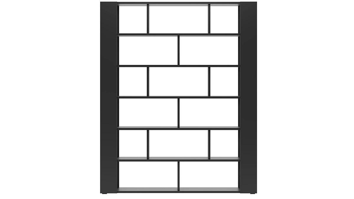 Bibliothèque Séparatrice D'espace Design Noire L168 Cm MUSSO 3 Bibliothèque Séparatrice D'espace Design Noire L168 Cm MUSSO