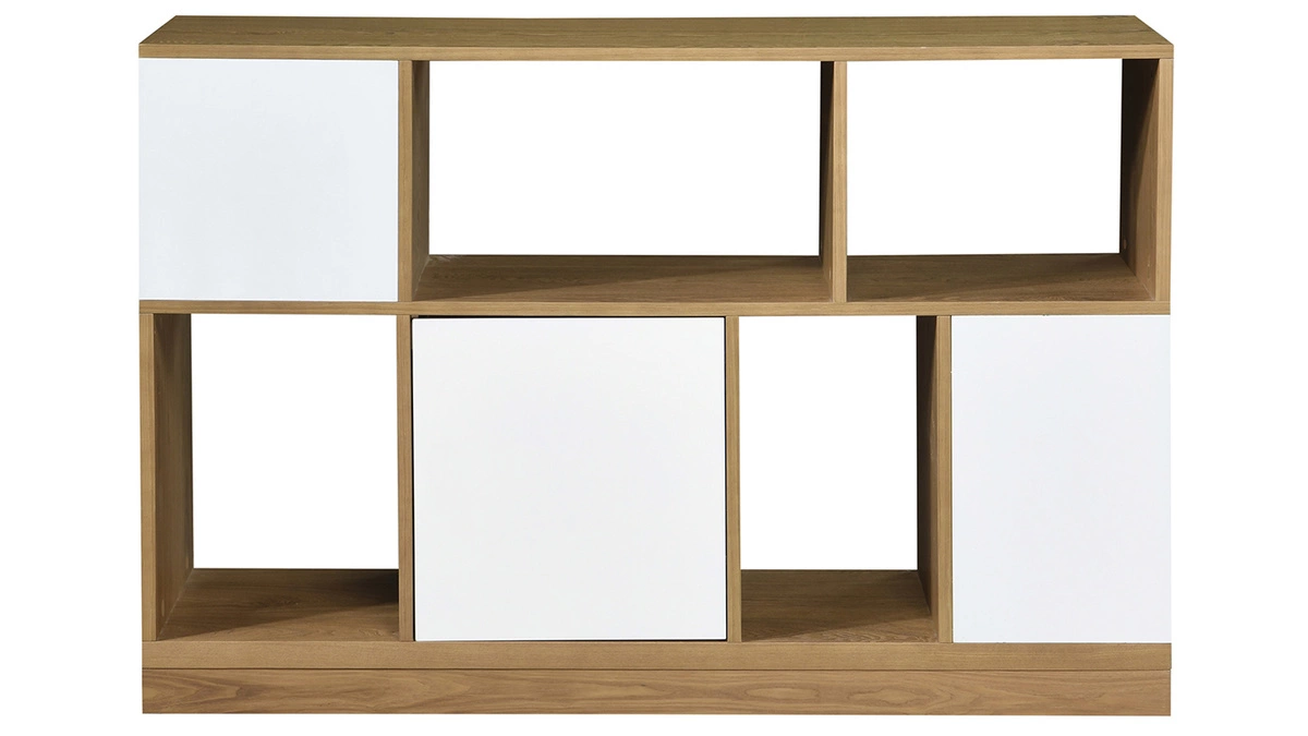 Buffet Bas Réversible Bleu Canard Et Blanc L120 Cm JODIE - Miliboo & Stéphane Plaza 3 Buffet Bas Réversible Bleu Canard Et Blanc L120 Cm JODIE - Miliboo & Stéphane Plaza