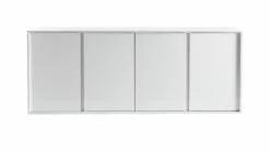 Buffet Design Blanc Laqué Brillant 4 Portes L180 Cm COMO