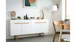 Buffet Scandinave Blanc Brillant Et Finition Bois L180cm MELKA -Accessoires Vélo Soldes buffet scandinave blanc brillant et finition bois l180cm melka 32040 5dd2bfa83e0d7 1200 675