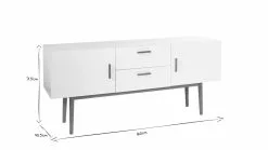Buffet Scandinave Blanc Et Bois 2 Portes L160 Cm GILDA -Accessoires Vélo Soldes buffet scandinave blanc et bois 2 portes l160 cm gilda 22191 5e970fbebea94 1200 675