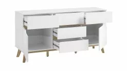 Buffet Scandinave Blanc Mat Et Bois Clair 2 Portes 5 Tiroirs L145 Cm SKIVE -Accessoires Vélo Soldes buffet scandinave blanc mat et bois clair 2 portes 5 tiroirs l145 cm skive 47971 5e83042f14996 1200 675