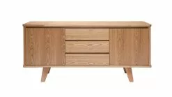Buffet Scandinave En Bois Clair 2 Portes 3 Tiroirs L160 Cm FIFTIES