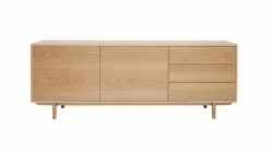 Buffet Scandinave En Bois Clair 2 Portes 3 Tiroirs L195cm SID