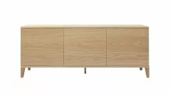 Buffet Scandinave En Bois Clair Chêne 3 Portes L180 Cm FREDDY
