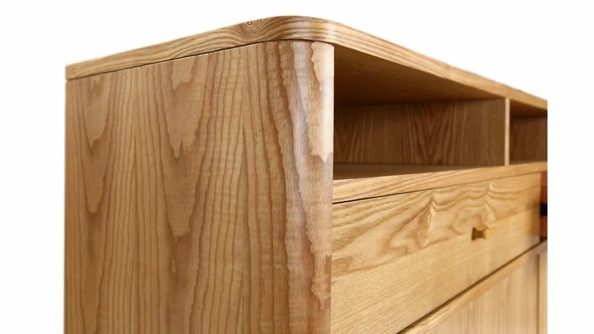 Buffet Vintage Bois Clair 4 Portes 2 Tiroirs L160 Cm NORDECO 7 Buffet Vintage Bois Clair 4 Portes 2 Tiroirs L160 Cm NORDECO – Image 5