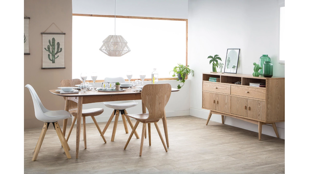 Buffet Vintage Bois Clair 4 Portes 2 Tiroirs L160 Cm NORDECO 8 Buffet Vintage Bois Clair 4 Portes 2 Tiroirs L160 Cm NORDECO – Image 6