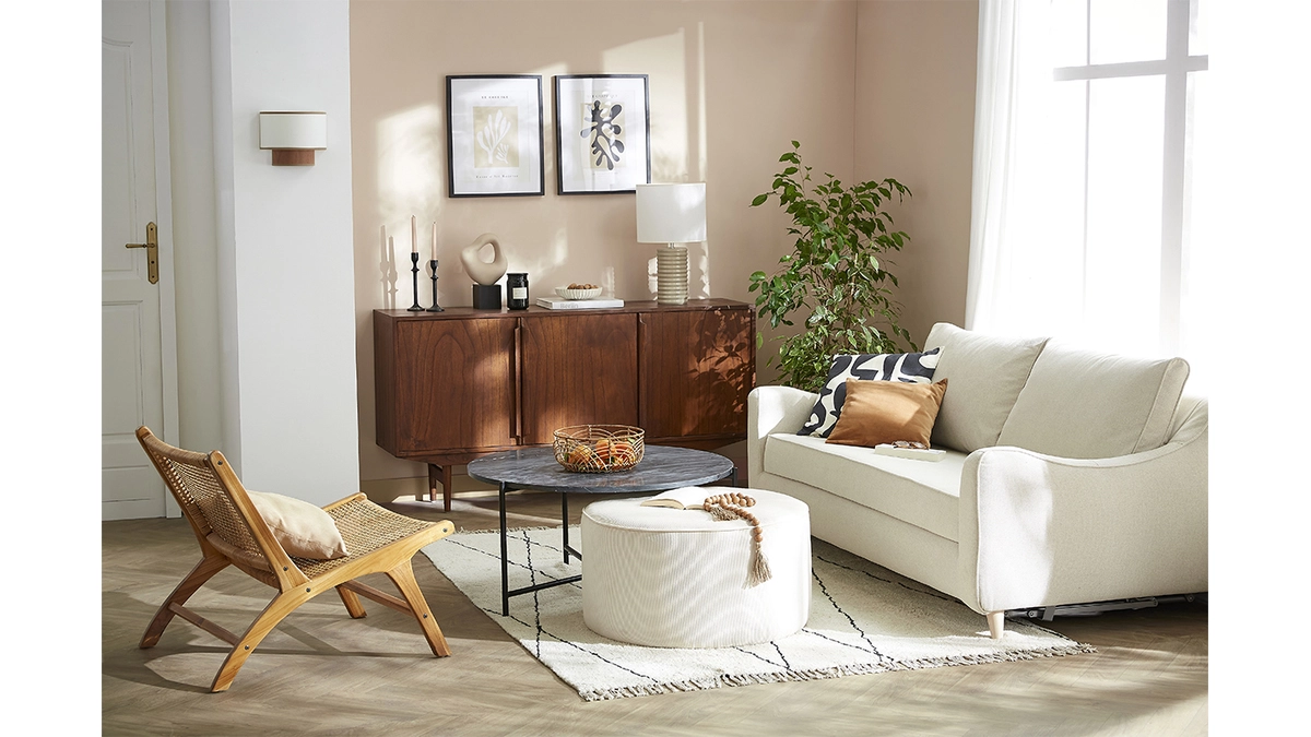 Buffet Vintage En Bois Foncé 3 Portes L160 Cm SEVEN 8 Buffet Vintage En Bois Foncé 3 Portes L160 Cm SEVEN – Image 6