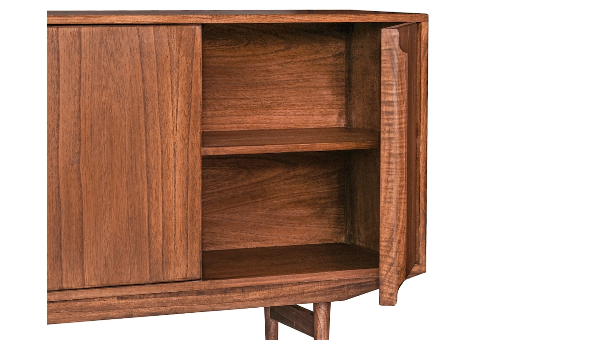 Buffet Vintage En Bois Foncé 3 Portes L160 Cm SEVEN 7 Buffet Vintage En Bois Foncé 3 Portes L160 Cm SEVEN – Image 5