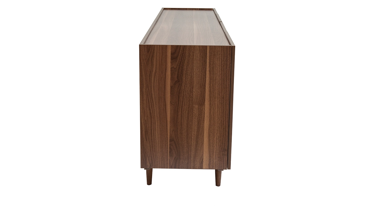 Buffet Vintage En Bois Foncé 4 Portes L180 Cm SANAA – Image 4