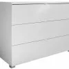 Commode Design Blanche 3 Tiroirs L104 Cm LALY