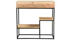 Console Avec Rangements En Bois Massif Et Métal 2 Tiroirs L80 Cm GRENELLE -Accessoires Vélo Soldes console avec rangements en bois massif et metal 2 tiroirs l80 cm grenelle 46353 5d2c53be65574 1200 675