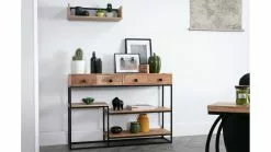 Console Industrielle Avec Rangements En Bois Massif Et Métal Noir 4 Tiroirs L115 Cm GRENELLE -Accessoires Vélo Soldes console industrielle avec rangements en bois massif et metal noir 4 tiroirs l115 cm grenelle 46354 62986c74271cb 1200 675