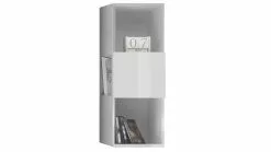 Etagère Murale Verticale Finition Blanc Brillant 3 Rangements L33 Cm ETERNEL