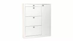 Meuble à Chaussures Design Finition Blanc Laqué Brillant L103 Cm REVA -Accessoires Vélo Soldes meuble a chaussures design finition blanc laque brillant l103 cm reva 16553 5bc6899b5bbe0 1200 675